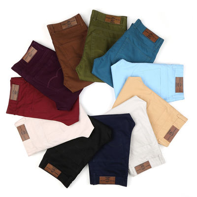 Broeklengte broek mode stijl stretch fit katoen midden taille broek voor man