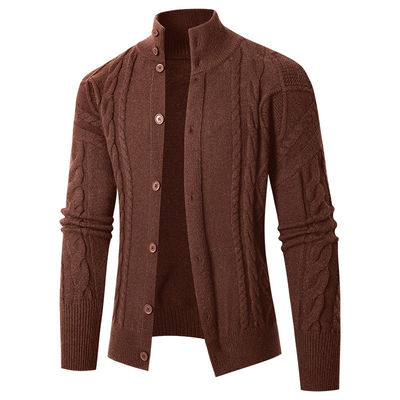 2024 Mensen stand kraag cardigan trui Turtle Neck Jeugd bevestigingsstuk Decoratie trui