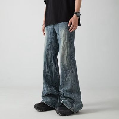 Stiefschoenen Flare Loose Sweater Mensen Denim Jeans Broek Broek Voor Mannen