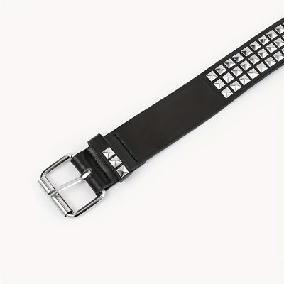 Unisex Western Belt met gewone stijl Breedte 2-4cm IJzeren Buckle Rivet Punk Design