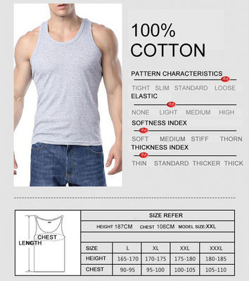 Breathable Fitness Vest Men Sleeveless Tank voor sportkleding met digitaal printen