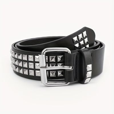 Unisex Western Belt met gewone stijl Breedte 2-4cm IJzeren Buckle Rivet Punk Design
