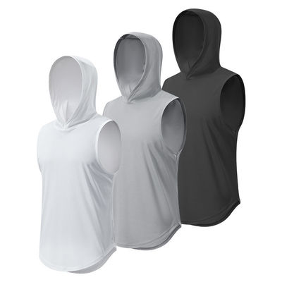 XMAMLON RTS OEM Quick Dry Gym Tank Sleeveless Bodybuilding Hooded Tank Top voor mannen