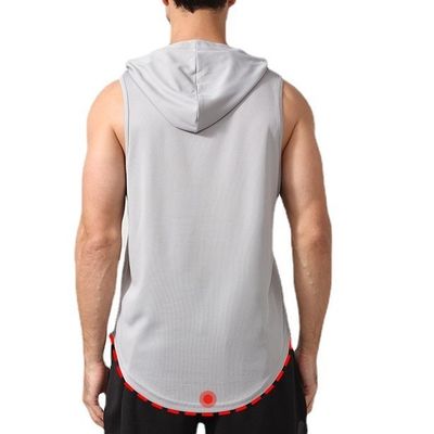 XMAMLON RTS OEM Quick Dry Gym Tank Sleeveless Bodybuilding Hooded Tank Top voor mannen