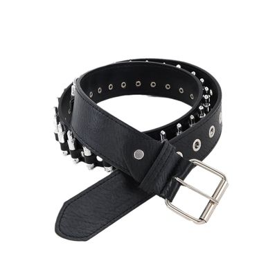 Gewone stijl 2-4 cm Mensen Western Punk Rivet Gordel met gladde Buckle Broek Decoratie