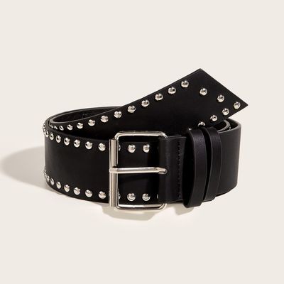 Breedgordel West-Rivet Trend Fashion Punk Gordel met ijzeren gesp en pin bevestiging