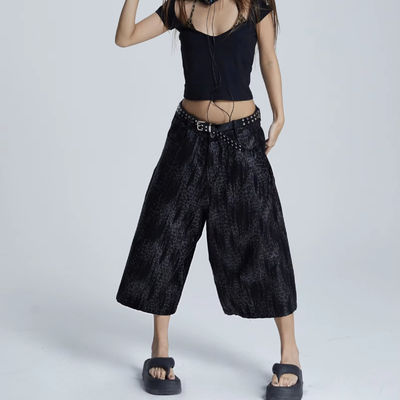 Loze breiweefsel Breedbeenbroek Zomerbroek voor vrouwen Dames