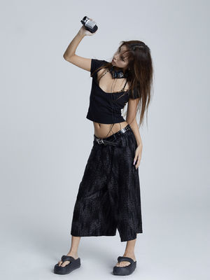 Loze breiweefsel Breedbeenbroek Zomerbroek voor vrouwen Dames