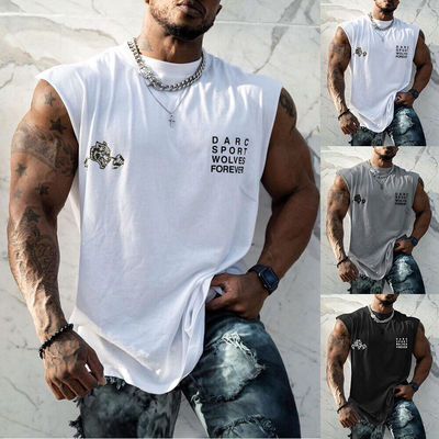 Unisex grafische digitale printer Gym Cut Off mouwloze vest XMAMLON Custom OEM RTS
