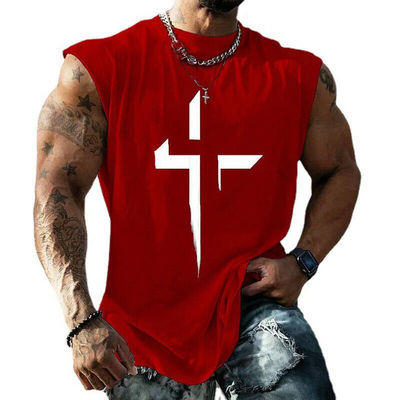 Unisex grafische digitale printer Gym Cut Off mouwloze vest XMAMLON Custom OEM RTS