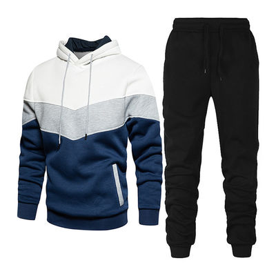 Volwassenen Unisex Hoodies 100% katoen Sweatshirt En Sweatpants Set Solid Dikke Hoodie