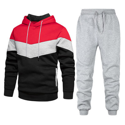 Volwassenen Unisex Hoodies 100% katoen Sweatshirt En Sweatpants Set Solid Dikke Hoodie