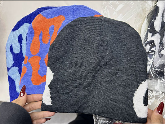 Dome stijl 100% Acryl Jacquard Winter Custom Woven Pom Pom Beanie Hoed voor koude dagen
