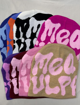 Dome stijl 100% Acryl Jacquard Winter Custom Woven Pom Pom Beanie Hoed voor koude dagen