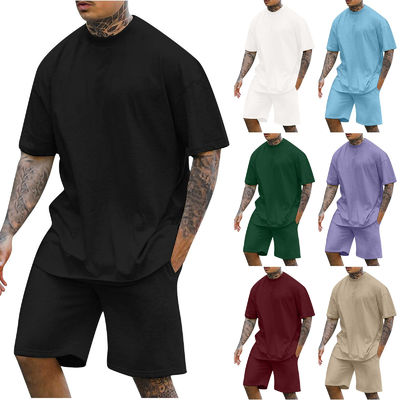 10000 Hoeveelheid T-shirt met ronde nek en korte broek met ander stofgewicht