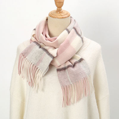 Lange stijl kasjmier nek warmer voor vrouwen in warme Tartan plaid wol uit Maleisië