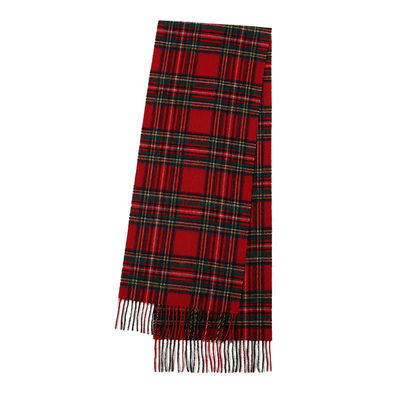 Lange stijl kasjmier nek warmer voor vrouwen in warme Tartan plaid wol uit Maleisië