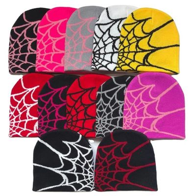 Unisex winterkooi met dik gebreide spinnenwebdesign en Y2K-stijl