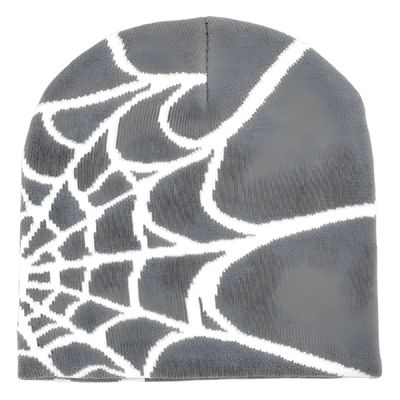 Unisex winterkooi met dik gebreide spinnenwebdesign en Y2K-stijl