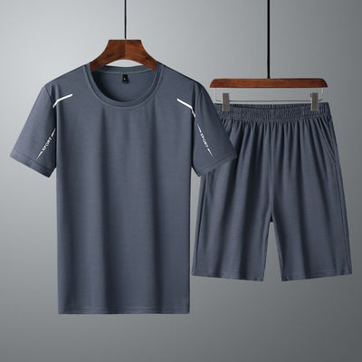 100% polyester mannen sets ademend snel droog jasje T-shirt voor de zomer