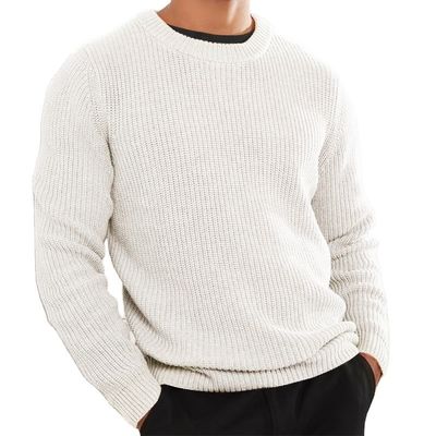 XMAMLON RTS Wintersweater Mensen anti-rimpel gebreide jumper met solide kleurontwerp