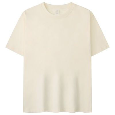 Lichte blauwe T-shirt snel droog beige gewone T-shirts voor het printen Anti-rimpel zomer