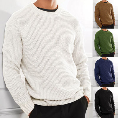 XMAMLON RTS Wintersweater Mensen anti-rimpel gebreide jumper met solide kleurontwerp
