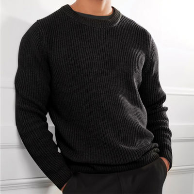 XMAMLON RTS Wintersweater Mensen anti-rimpel gebreide jumper met solide kleurontwerp