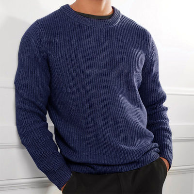 XMAMLON RTS Wintersweater Mensen anti-rimpel gebreide jumper met solide kleurontwerp