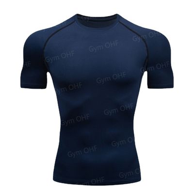 XMAMLON Mensen kortmouw strak T-shirt Perfect voor atletiek compressie training
