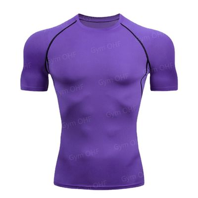 XMAMLON Mensen kortmouw strak T-shirt Perfect voor atletiek compressie training