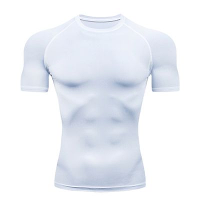 XMAMLON Mensen kortmouw strak T-shirt Perfect voor atletiek compressie training