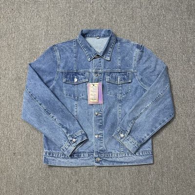 Mensen oversized sportsuit Casual Custom Jacket Suit 2 Piece Sets met denim stof