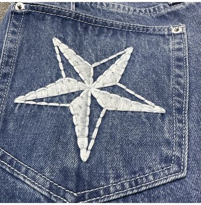 Mensen oversized sportsuit Casual Custom Jacket Suit 2 Piece Sets met denim stof
