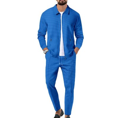 Sportpak voor mannen Fitness Sport Jogger Zipper Jacket Twee stukken sets