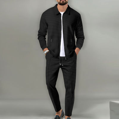 Sportpak voor mannen Fitness Sport Jogger Zipper Jacket Twee stukken sets