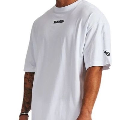 Summer Essential Mensen Oversized T-shirt in gebreide weefmethode en printpatroon
