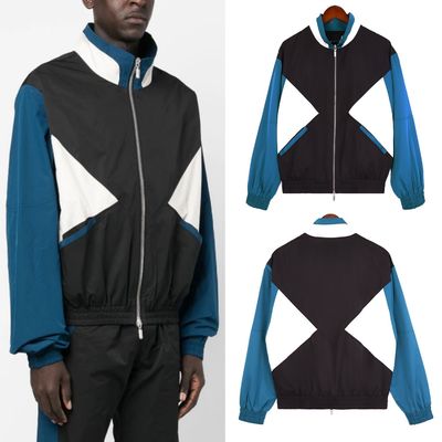 Lente en herfst ademend polyester patchwork straatkleding sportuitrusting voor mannen sets