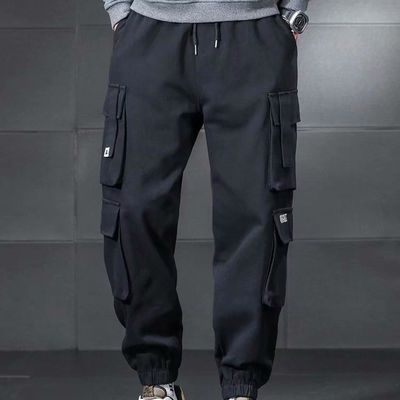 XMAMLON Custom Logo Mensen vrachtbroek met trekstreng middel en polyester/watten stof