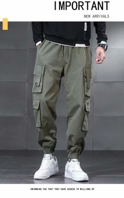 XMAMLON Custom Logo Mensen vrachtbroek met trekstreng middel en polyester/watten stof