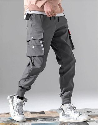 Mensenbroeken met zakken Midden taille plus vlies Polyester/ katoen gebreid