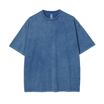 Gewassen XMAMLON RTS OEM Vintage 250G Oversized Streetwear zwaargewicht T-shirt voor mannen