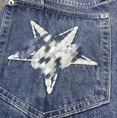 Custom Color Block Windbreaker Breathable Denim Men's Sets voor warmte-transfer print