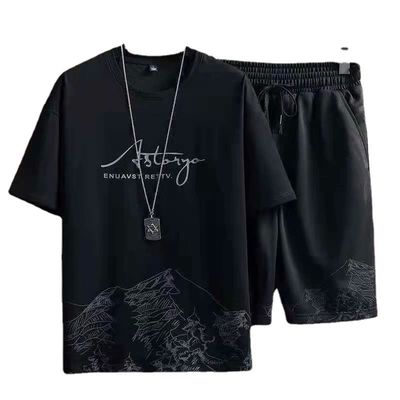 Onmiddelijk Stijlvol Mensen TT-shirt Stijl Zomer Casual Pak met sneldrogende korte broek