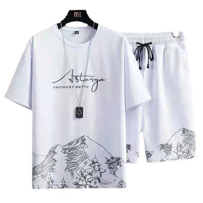Onmiddelijk Stijlvol Mensen TT-shirt Stijl Zomer Casual Pak met sneldrogende korte broek