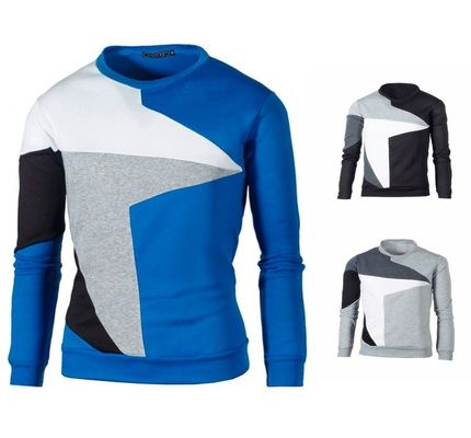 Comfortabele winddichte lange mouw pullover vlies trui voor mannen casual mode