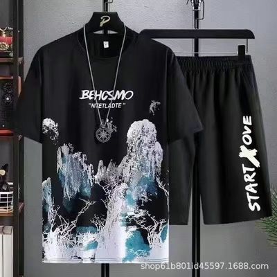 Onmiddelijk Stijlvol Mensen TT-shirt Stijl Zomer Casual Pak met sneldrogende korte broek