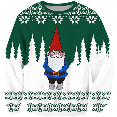 XMAMLON Custom Ronde nek overhemd Casual mannen kleding trui Kerstdruk trui