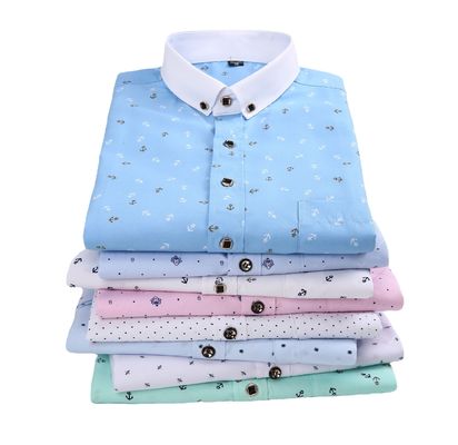 SOURCE Categorie Mensen lange mouwen Hawaiian Shirt Jeugd Flower Print Grote grootte Spot Goods