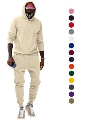 Aanpasbare Blank Sweat Suits Mensen Jogging Set Hoodies Jogging Wear Kleding